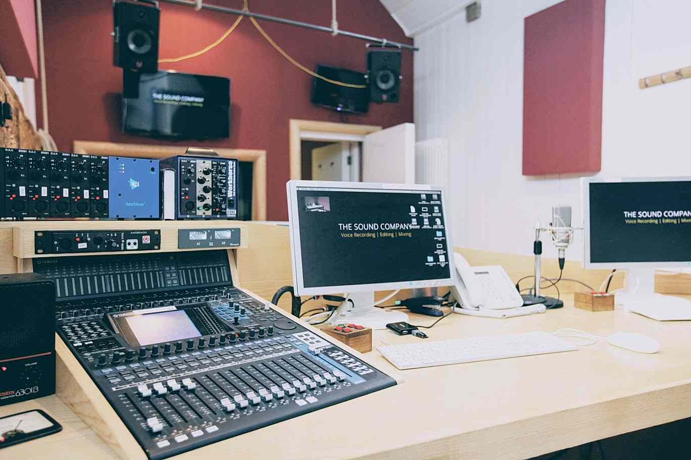 Studio 5 control room for radio recording, podcasts and voice sessions