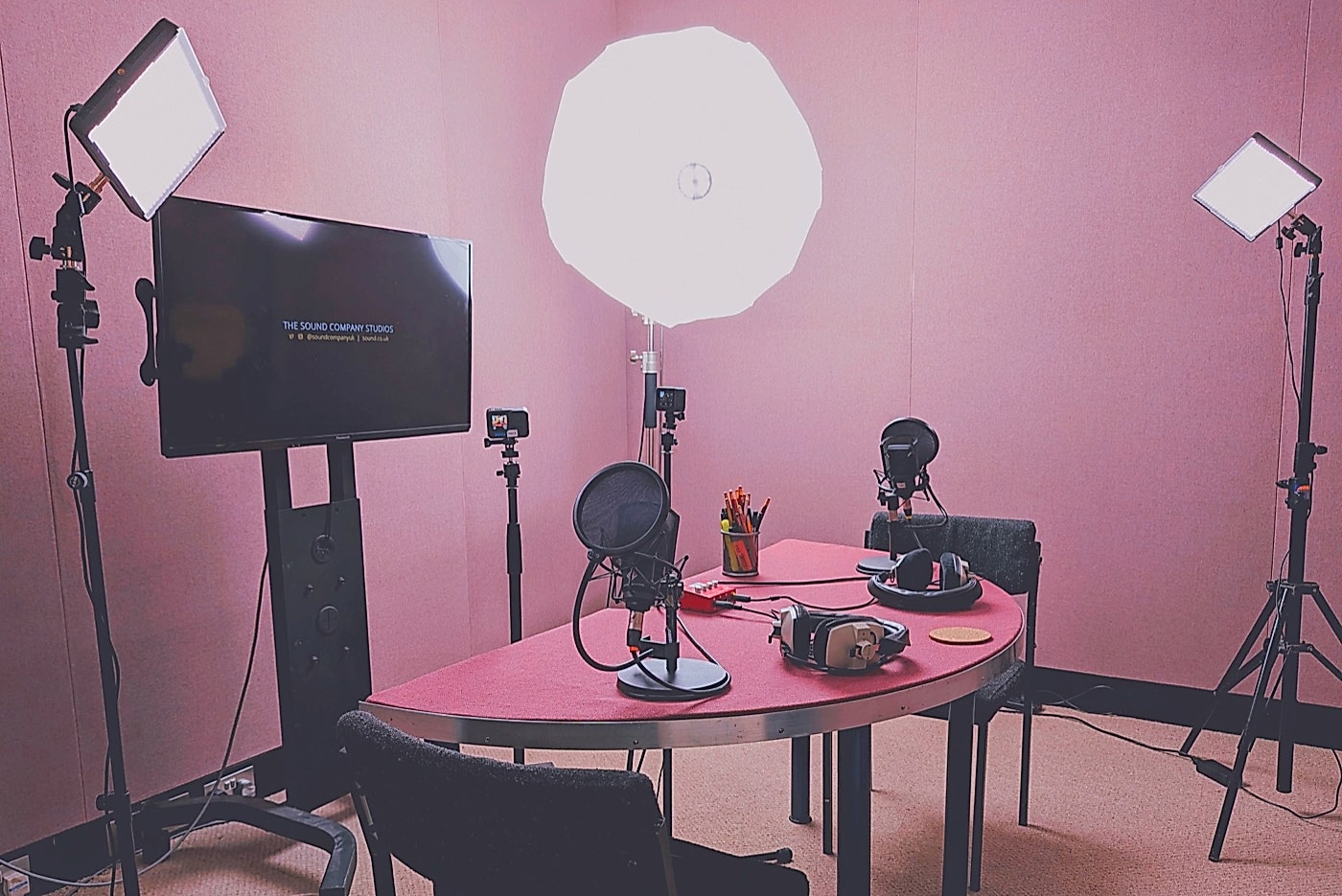 Studio 5 filming setup at The Sound Company